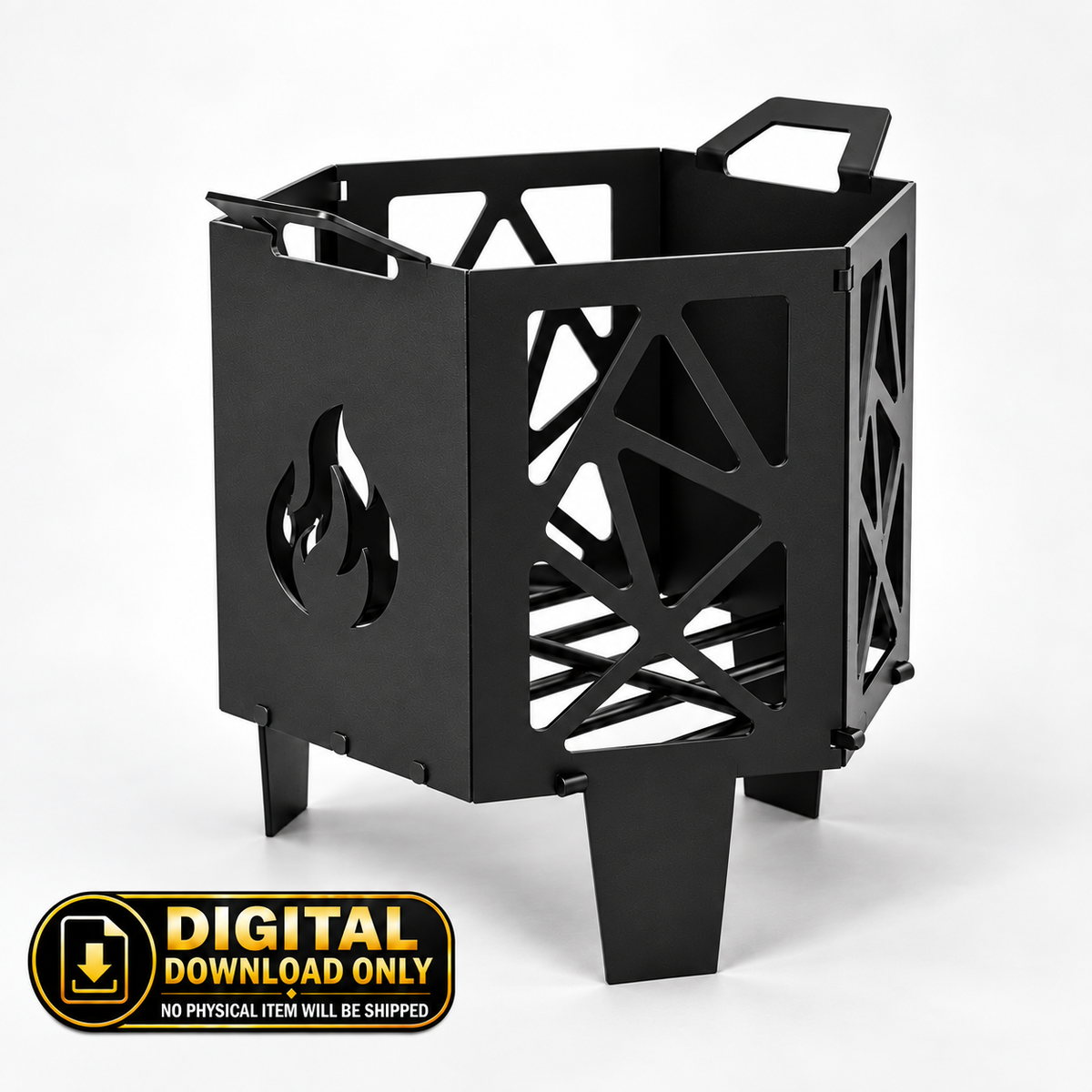 Charcoal Burner – DXF File for CNC Cutting + Blueprints