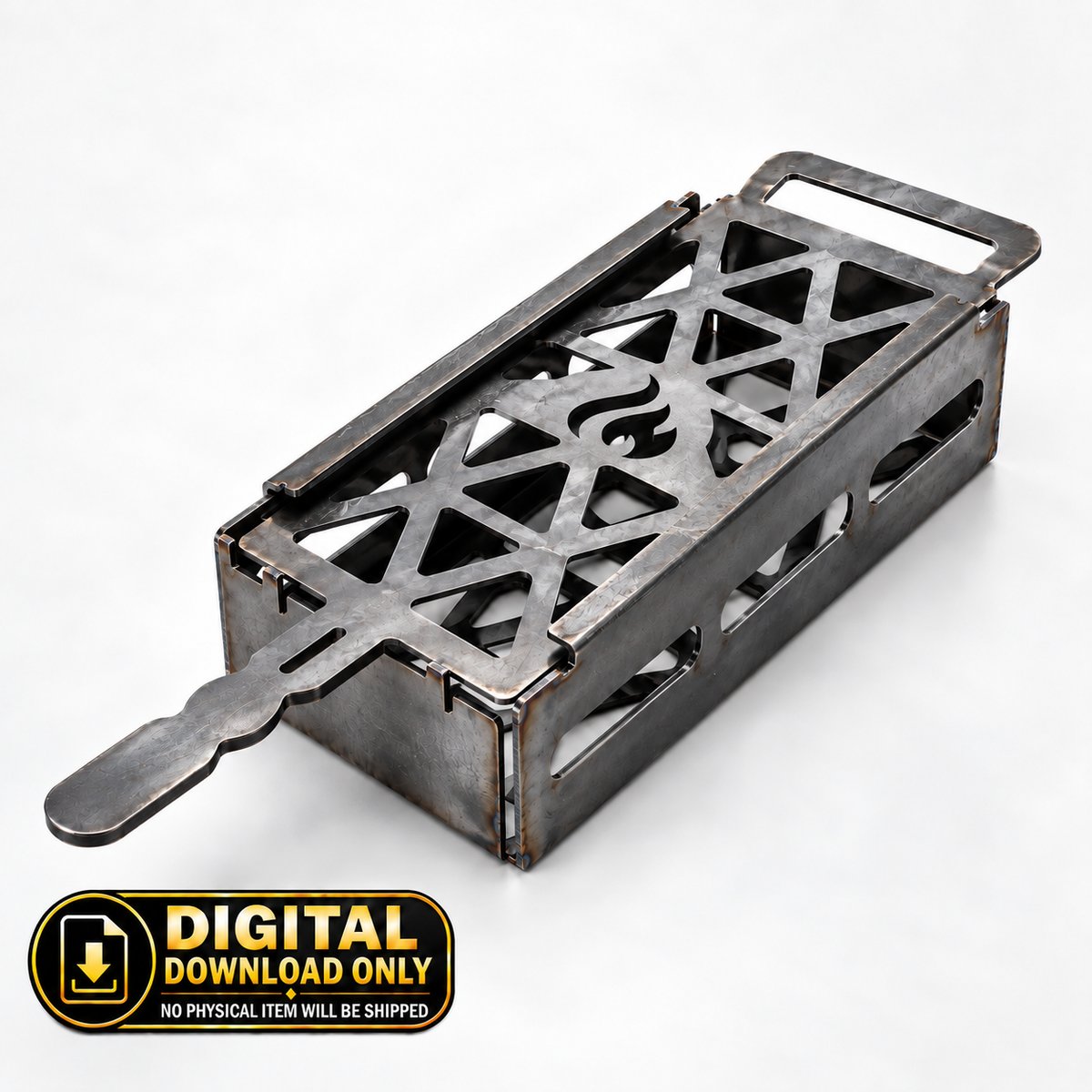 Compact Steel Griddle for Fire & Induction Cooking | DXF Files for CNC Cutting