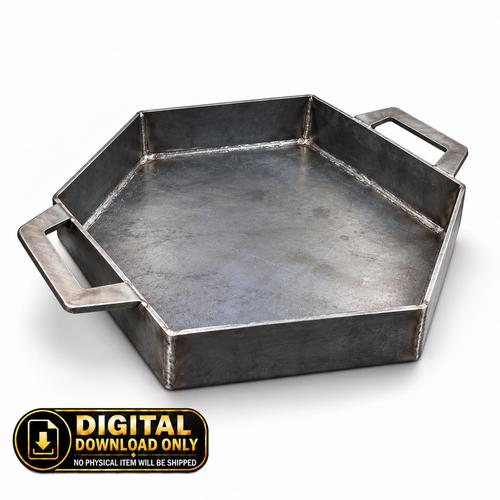 Hexagonal Steel Cooking Disc for Fire | DXF Files for CNC Cutting
