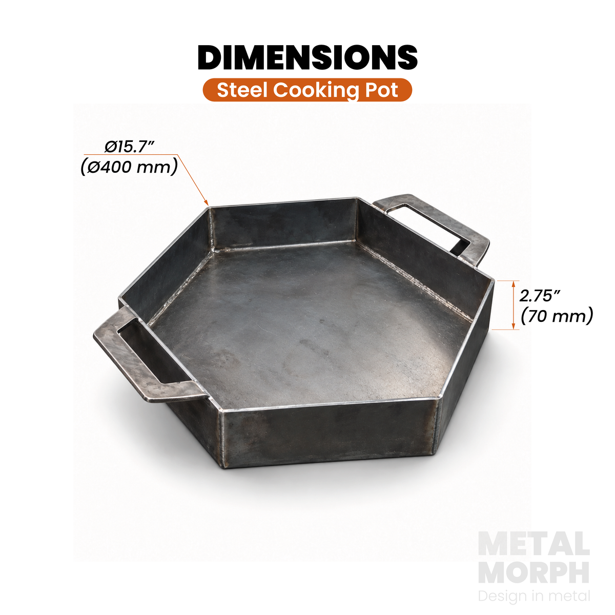 Hexagonal Steel Cooking Disc for Fire | DXF Files for CNC Cutting