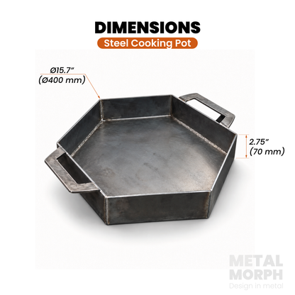 Hexagonal Steel Cooking Disc for Fire | DXF Files for CNC Cutting