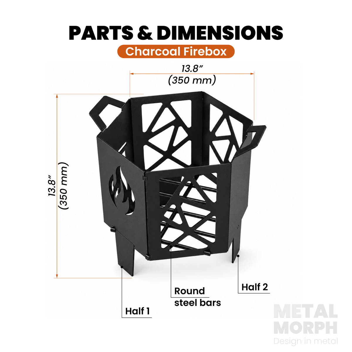 Charcoal Burner – DXF File for CNC Cutting + Blueprints