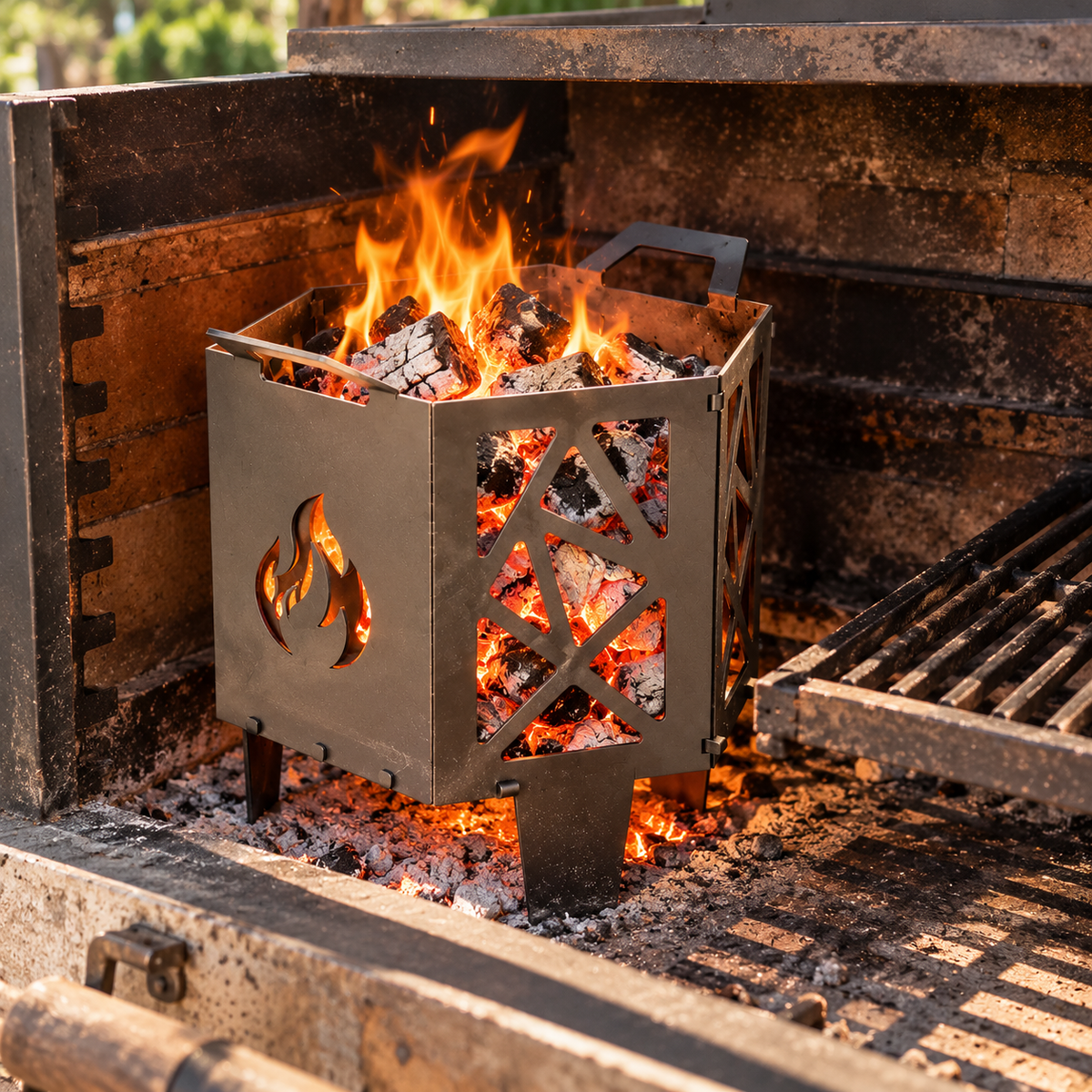 Charcoal Burner – DXF File for CNC Cutting + Blueprints