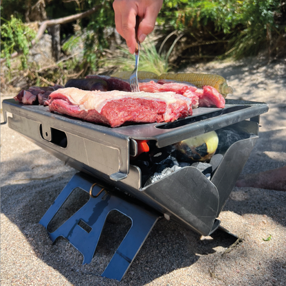 Compact Portable Slot-Fit Grill | DXF Files + Blueprints